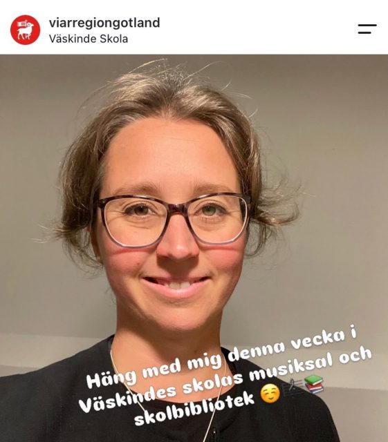Delar det här med, att jag har stafettkontot för @viarregiongotland denna vecka. Roligt att få dela små glimtar från min arbetsvecka! Välkommen att följa med resten av veckan. ☺️🥁🎼📚 #viärregiongotland #musiklärare #skolbibliotek #stafettkonto
